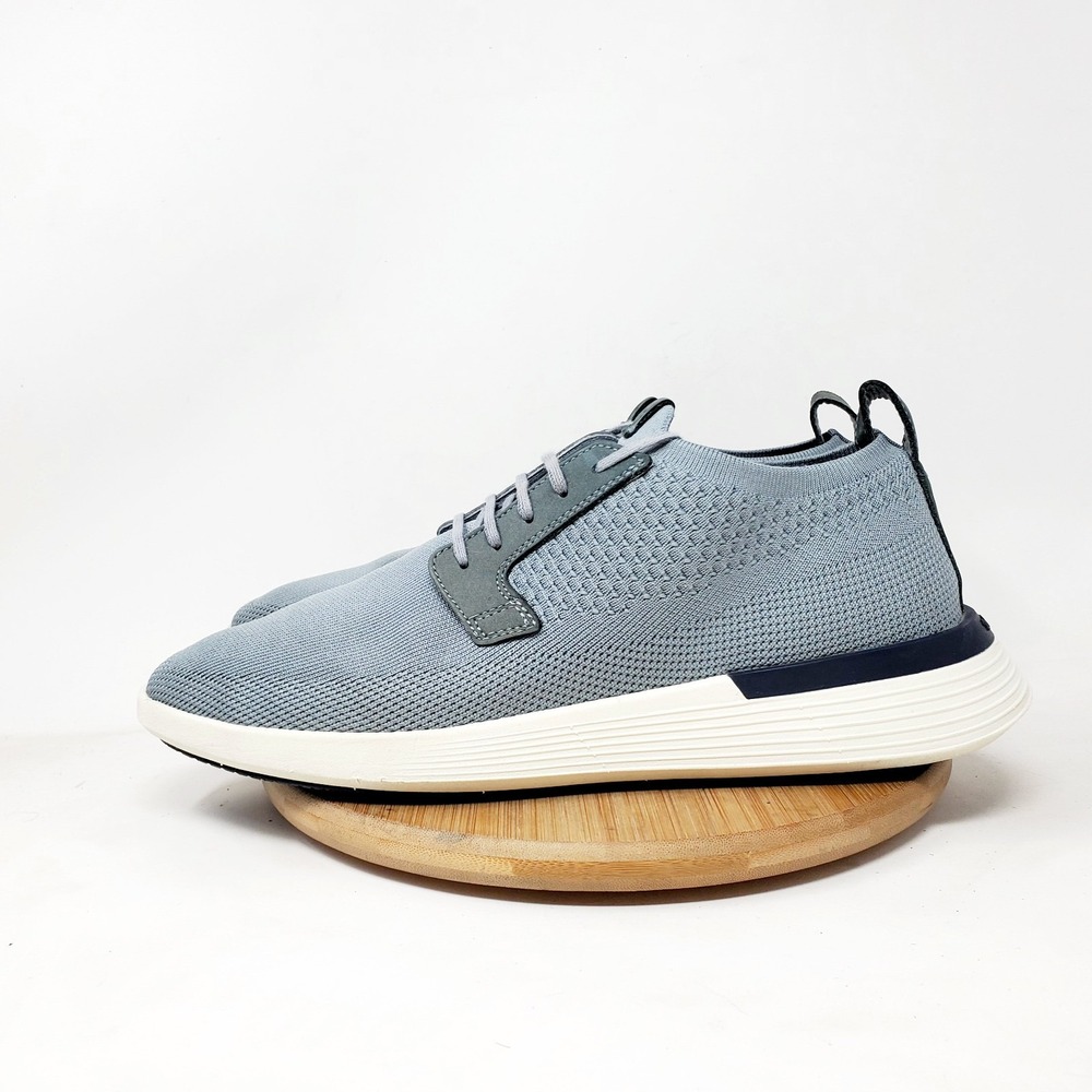 Wolf & Shepherd Swiftknit Shoes Mens 9 Grey Lace Up Knit Sneaker Oxford